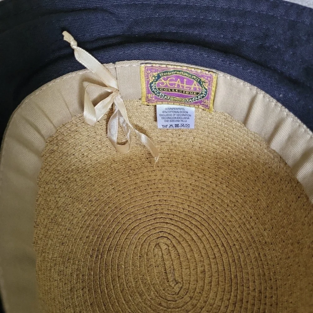 Scala Tan and Black Sun Hat - Picture 5 of 6